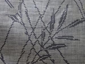 アンティーク　葉模様織出し本場泥大島紬着物（7マルキ）